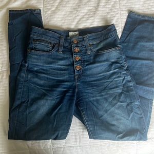 Jcrew 9 inch High Rise toothpick Jean